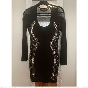 ✨SYMPHONY BLACK STUDDED BODYCON DRESS - SIZE: US M
